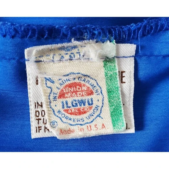 Vintage Lilli Ann Rainbow‎ Striped Button Long Sleeve Blouse Union Maximalist - Picture 4 of 9